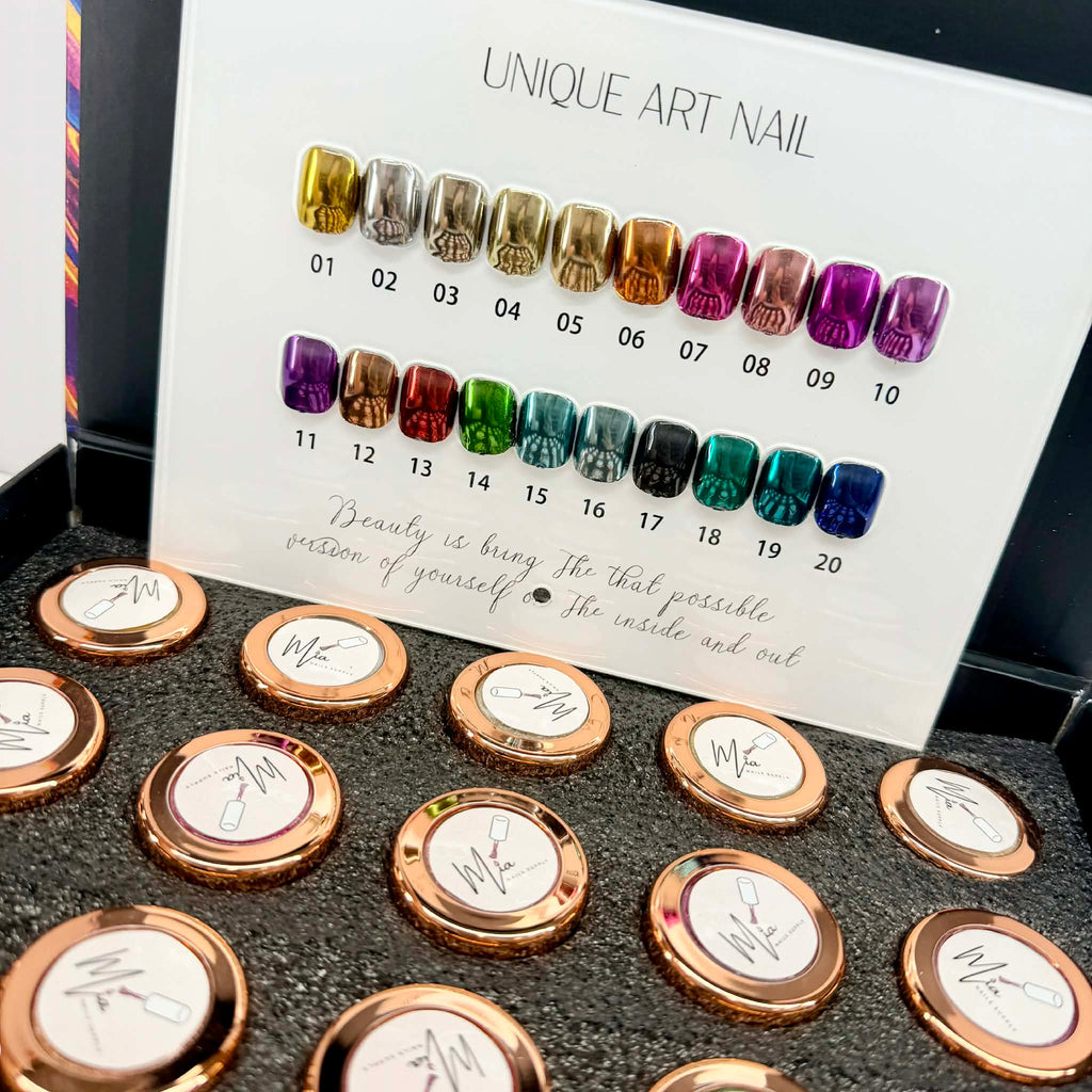 20-Color Mirror Chrome Powder Set